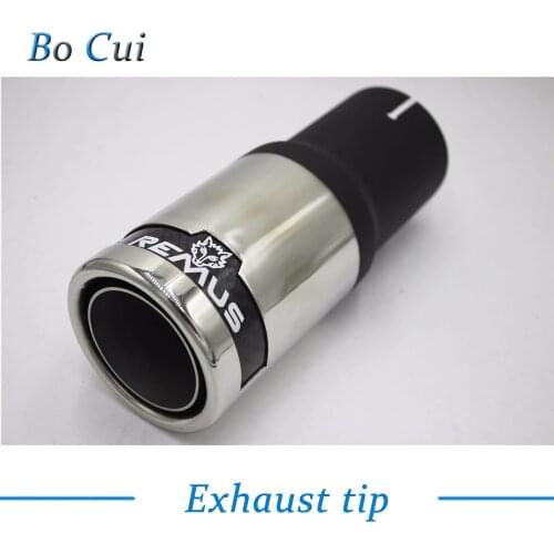 1 Pieces 63mm Inlet 101mm Outlet 304 Stainless Steel Remus Universal Car Exhaust Muffler Tip Modified Exhaust Pipes