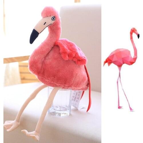 1PC 30CM Simulation Flamingo Plush Doll Cute Wildlife Bird Stuffed Toy Gift Toy Collection Toy Home Shop Decor