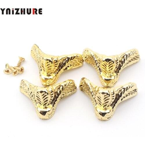 30Pcs Antique Furniture Foot Alloy Foot Box Corner Decoration Foot Acrylic Gold