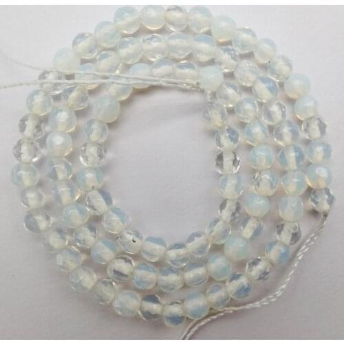 4MM Opal Stone Faceted Loose Beads Strand 15 Inch Jewelry Making For Woman Gift A336