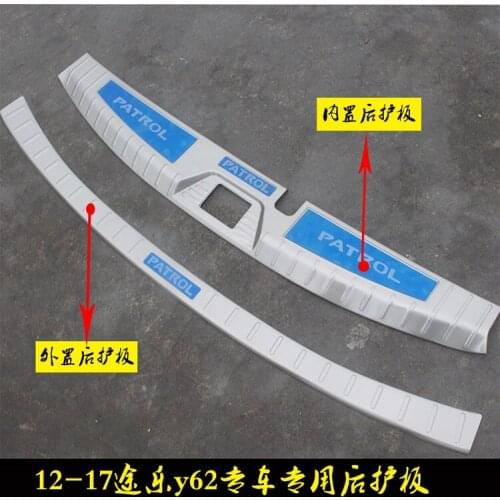 Auto Body Parts Stainless steel guard bar Rear bar pedal threshold welcome Knockouts for Nissan Patrol y62 2012-2018