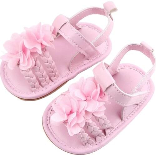 Bobora Infant Baby Girls Soft Sole Summer Sparkle Sandals Flower Shoes Bowknot Candy Princess Dress Flats First Walker Crib Shoe
