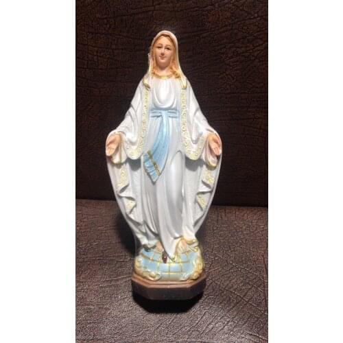 Large Virgin Mary Statue Christian Catholic Stereo Decoration Elegant Virgin Mary Resin Crafts Home Decoration Height 30 CM