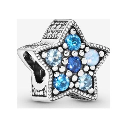 LByzHan 100% Real 925 Sterling Silver Bright Star Charm Fit Original 3mm Bracelet For Women Birthday Fashion Jewelry Gift