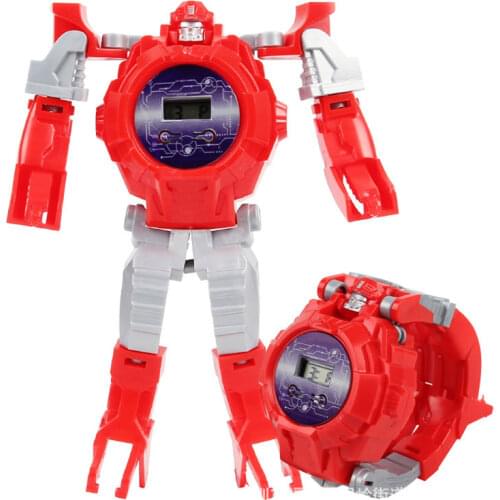 Deformation Robot Cartoon Electronic Children Watch Girl Boy Birthdays Christmases Gift Kid Watches