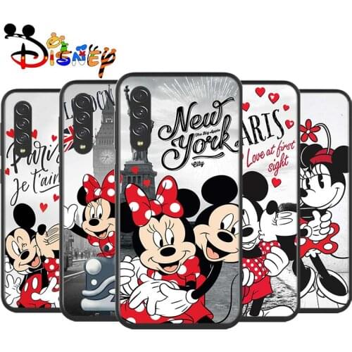 Mickey Minnie in London for Samsung Galaxy A90 A80 A70 A60 A50 A40 A20 A2Core A10 M31 M21 M60 M40 M30 Black Phone Case
