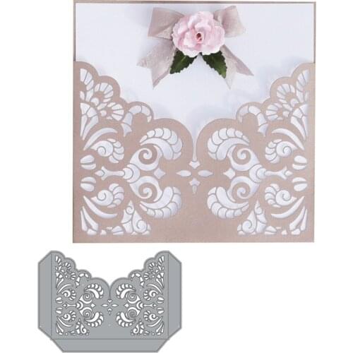 Flower Envelope greeting card Metal Cutting Dies Stencil Scrapbooking Photo Album Card Paper Embossing Craft DIY