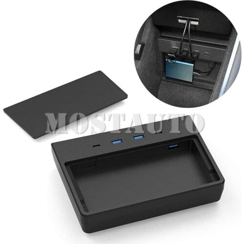 For Tesla Model 3 Model Y 2020 Interior Center Console Car USB Hub WITH/ 5 In 1 Ports （one USB-A and one USB-C interface
