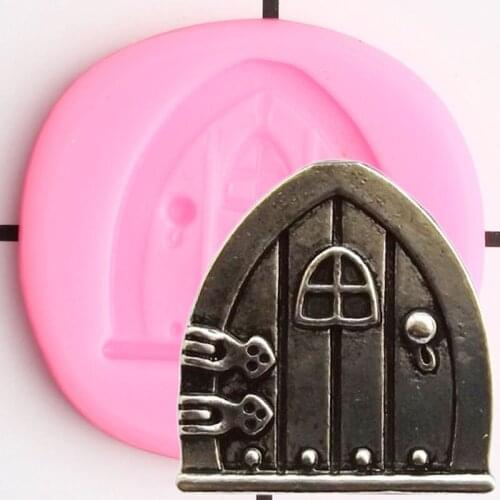 Door Silicone Mold Cupcake Topper Fondant Molds Biscuit Baking Candy Resin Clay Chocolate Mould DIY Party Cake Decorating Tools