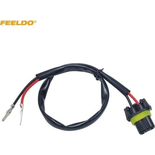 FEELDO 1PC Car H11-Pin Kits To 9005/9006 Female Power Cable HID Conversion Kit Xenon Lamp Bulb Power Wire Harness Plug #MX5979