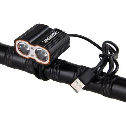 Bicycle LED Waterproof T6 Strong Light Headlamp USB Rechargeable Mountain Cycling Night Driving Flashing Safety Warning Lamp