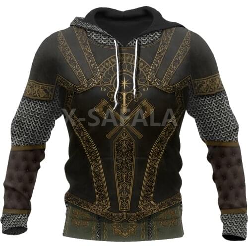 IRISH ARMOR WARRIOR KNIGHT 3D Print Spring Hoodie Man Women Harajuku Outwear Zipper Pullover Sweatshirt Casual Unisex style-6