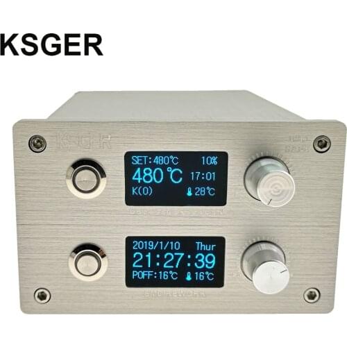 KSGER T12 Soldering Iron Station 2 In 1 SMD Hot Air Gun Soldering & Desoldering DIY Kits Vacuum Electric STM32 Controller OLED