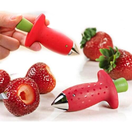 Kitchen Accessories Strawberry Hullers Tomato Stalks Spillter Fruit Vegetable Leaf Stem Remover Strawberry Knife Kitchen Gadgets