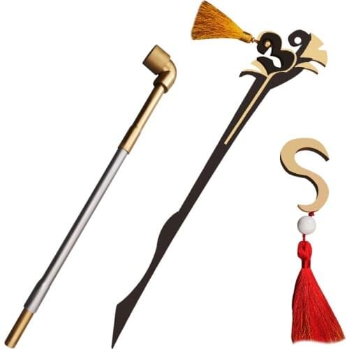 Hot Game Genshin Impact Ningguang Headwear Forehead Accessories Pipe Anime Role Playing Props for Halloween Christmas Party