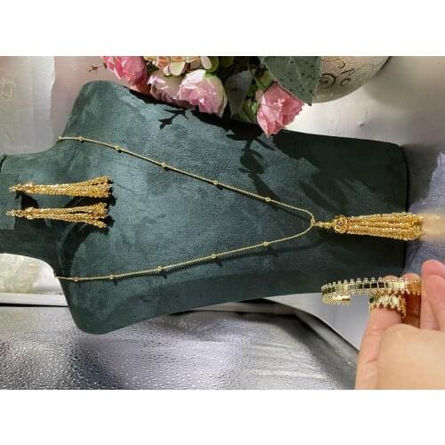 AccKing Nigeria Bridal Zirconia Jewelry Sets For Women Party, Luxury Dubai Nigeria CZ Crystal Wedding Jewelry Sets