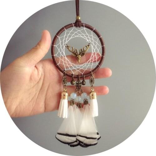 New Fashion Indian Dream Catcher Net Car Rearview Mirror Pendant High Quality Car Interior Accessories Car Ornament Decor