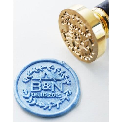 Personalized Initials with bird wax seal stamp/Custom wedding seals/wedding invitation seal/custom wedding stamp