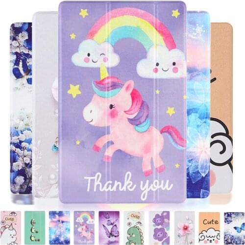Tri-Fold Leather Cover For iPad 8th 7th 6th Gen Case Cute Unicorn Tablet Funda For iPad 10.2 9.7 Air 1 2 3 iPad 5 6 7 8 Case
