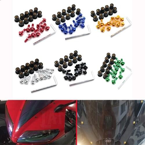 Universal Motorcycle Windshield Bolts M5 Windscreen Screw Nuts 5 mm For BMW nmax tmax 530 er6n MT09 Suzuki Bandit 400 Yahaha Fz1