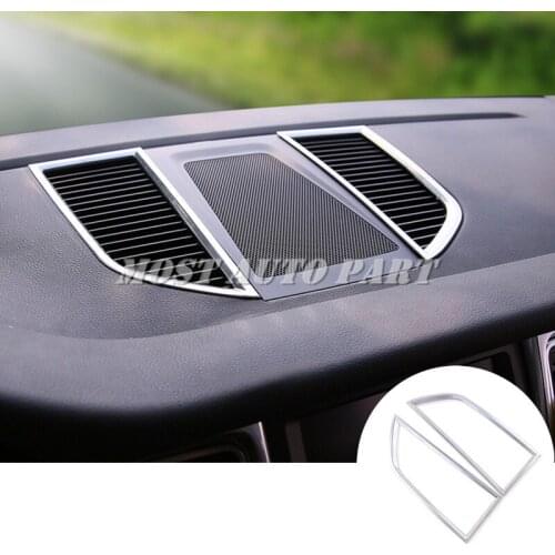 Inner Centre Dashboard Air Vent Outlet Cover For Porsche Macan 2014-2018 Silver/Blue/Red Car accesories interior Car decoration