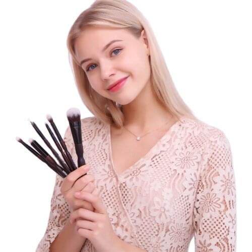Yaqi 10pcs Makeup Brushes With PU Case