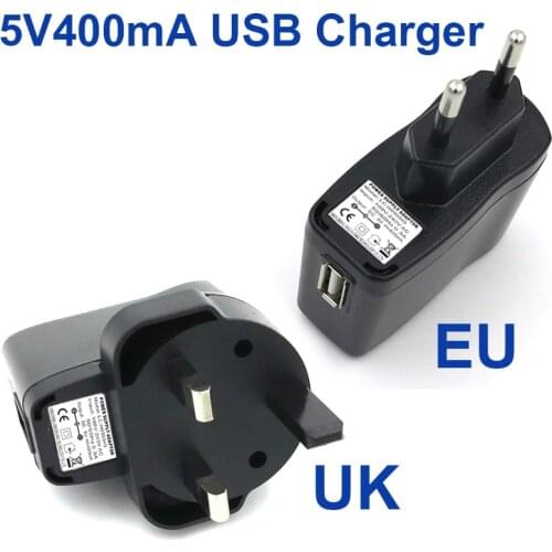 VORED New 5V400mA EU/UK Plug USB Charger Power Adapter Portable Travel Wall Charger for Mini fan/USB device Speaker
