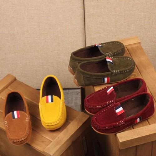 2020 Kids Loafers Shoes Sneakers For Spring Children Boys Girls Casual Leather Peas Shoes Toddler Soft Bottom Shoes Comfortable