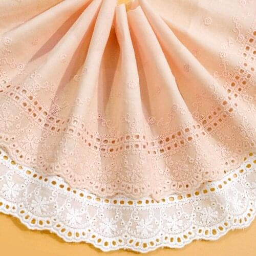 3yards/pack 12cm 4.72inch off white Elegant Cotton Lace Cloth Lace Trimming Embroidered Lace Cotton Fabric Z274