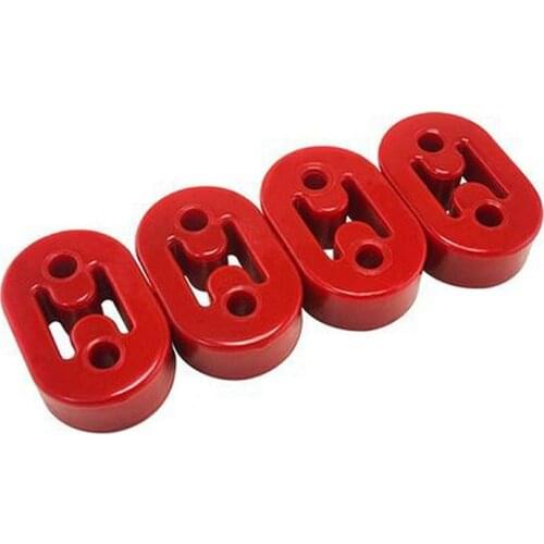 4pcs 7.3*4.7*2.1cm 2-Holes Rubber Mount Bracket Hangers Universal for Car Auto Muffler Exhaust Tail Pipe
