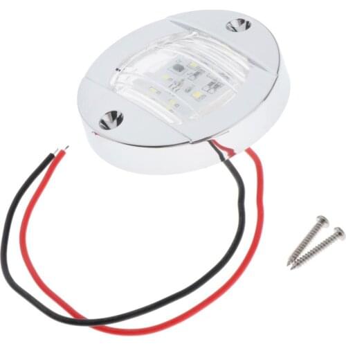 6LED Round Boat Transom Navigation Lights Waterproof Marine Deck Lamps Mount Stern Anchor Lights