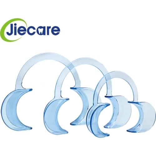 9 PCS Dental Material Mouth Orthodontic Dental Teeth Whitening Cheek lip Retractor Mouth Opener C-Shape Blue/Transparent