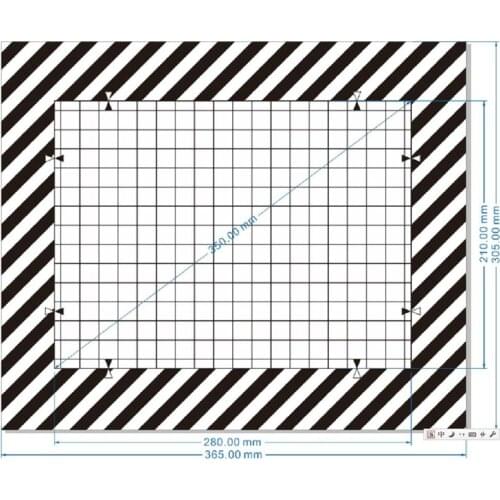 Charttu 280*210mm A Network DistortionTest Chart Checker Card Customized Designed for Operation Adjustment and Control of Camera