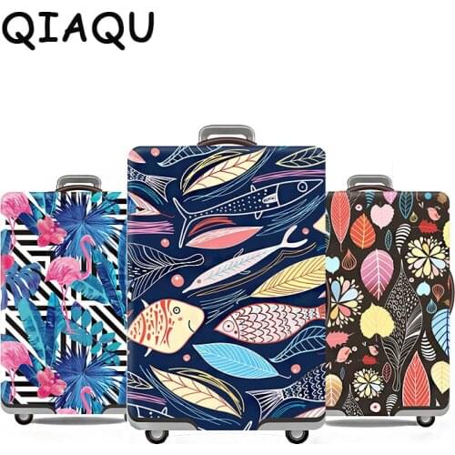 QIAQU Hot Fashion Travel on Road Luggage Cover Protective Suitcase Cover Trolley Case Travel Lugagge Tag cover for 19 to 32inch