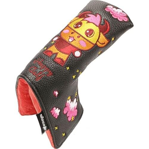 Golf putter cover PU leather Cartoon golf putter hood golf accessories