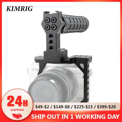 KIMRIG A6000 A6300 A6400 A6500 A6600 Dslr Camera Cage For SONY Canon Eos M Camera With NATO Rail Handle Rig