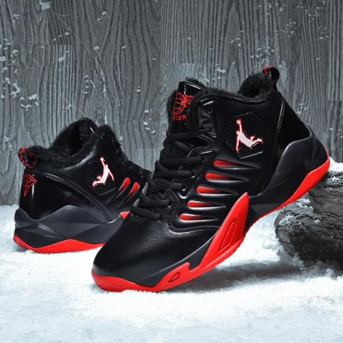 Winter Plus Basketball Shoes Men Keep Warm High Top Sneakers Outdoor Sports Shoes Gym Training Athletic Unisex Sneakers Size 46