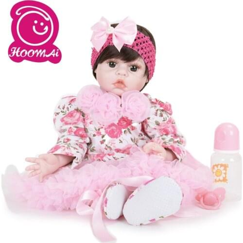22''Newborn Baby Girl Doll Toy Birthday Xmas Gift Cloth Body Alive Bebe Boneca Kids Lovely Baby Gift Kids Toys Reborn Doll