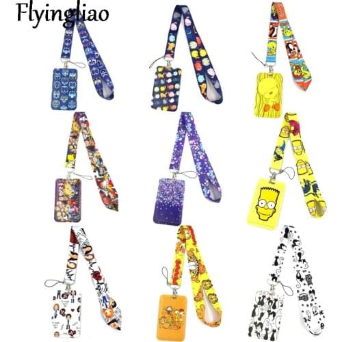 Lanyards Credit Card ID Holder Bag Student Women Travel Holder ID Cards Lanyard Cards Cover Badge Car Keychain Decorations