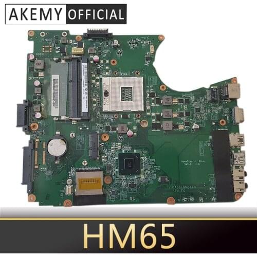 AKEMY DA0BLBMB6F0 Notebook Mainboard For TOSHIBA Satellite L750 L755 HM65 Laptop Motherboard A000081420 A000080670 A000080800