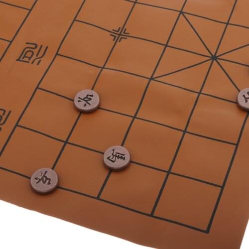 Metal Bronze Chinese Chess Set Xiangqi Board Game for Home Leisure Entertainment