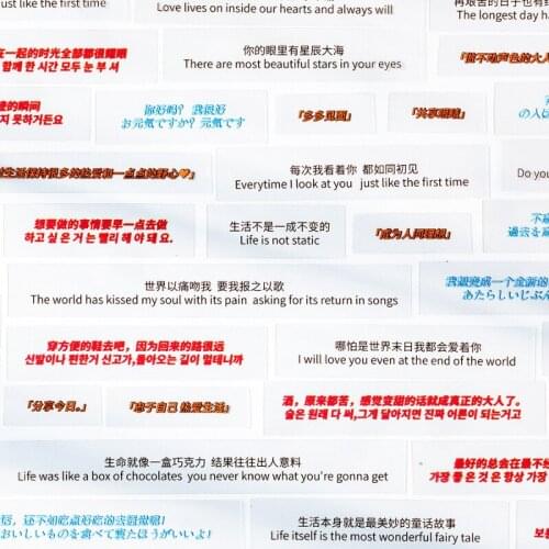 Named miracle Text paragraph PET Decorative sticker bag DIY Bullet Journaling Scrapbooking Creative Collage Stationery Sticker