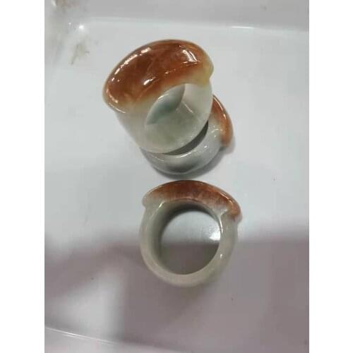 Natural yellow jade ring hand-carved jadeite jade women men rings natural stone real jade jewelry jade gift jewelry
