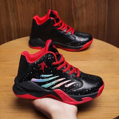 2022 New Brand Boys Basketball Shoes Kids Sneakers Outdoor Big Children Non-slip Basket Shoes Footwear Shoes Basket Sport Shoes