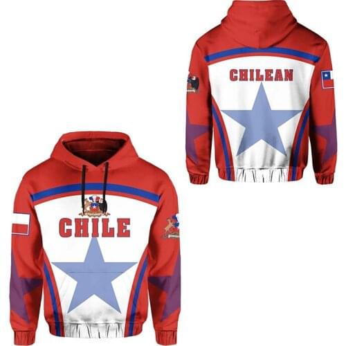 PLstar Cosmos 3DPrint Newest Chile Country Flag Unique Funny Men/Women Cozy Hrajuku Casual Streetwear Hoodies/Zip/Sweatshirt O-3