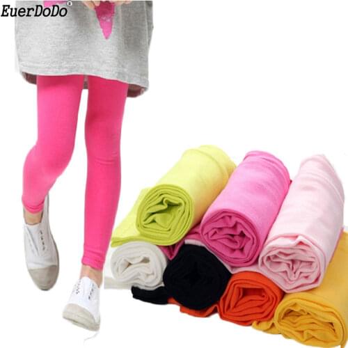 Solid Color Girls Leggings Summer Spring Pants For Girl 2-12 Years Teenager Trousers Children Underwear Clothing