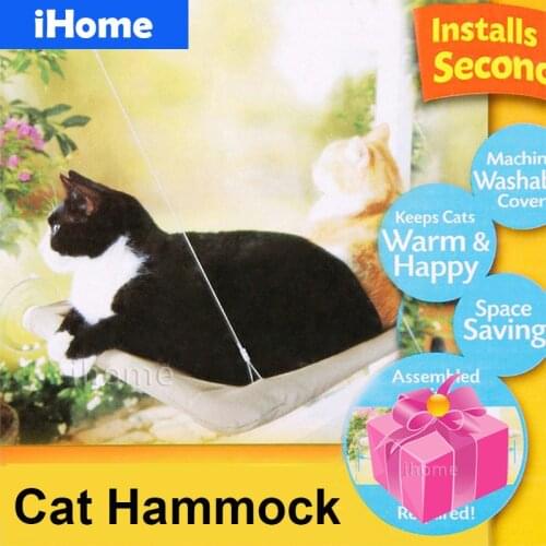 Cat Hammock Cat Basking Window Hammock Perch Cushion Bed Hanging Shelf Seat Great for Multiple Cats of Household cat Mint