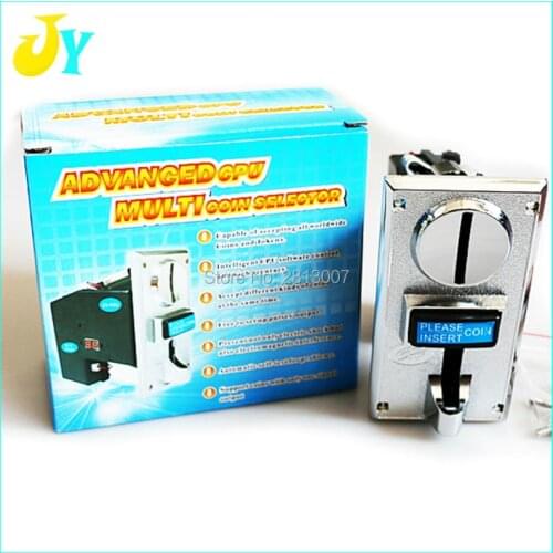 Accept 4 type coins Zinc Alloy Front Plate CPU Multi Coins Selector CH-924 coin Acceptor for Vending / Arcade machine