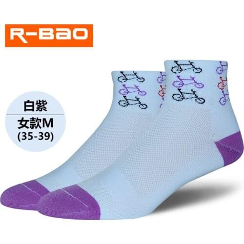 R-BAO Top Quality Professional Brand Cycling Sport Socks Protect Feet Breathable Wicking Sock Cycling Socks Bicycles Socks Women