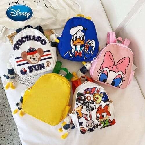 Disney Cartoon Kids Duck Backpack Nylon Bag Toy School Bag Childrens Gifts Baby Cute Backpack Boy Girl Baby Student Bags